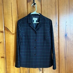 Pendleton Women’s 100% Virgin Wool Black Blazer Size 8
